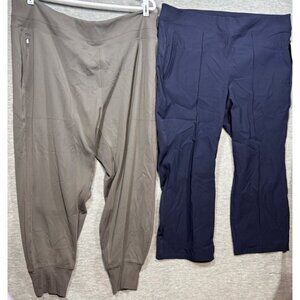 Athleta Womens Headlands Hybrid Pants Joggers Size 24 3X Blue Gray